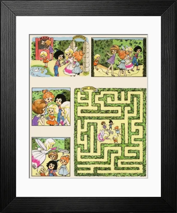 Framed Print : The Dolly Girls and a maze Framed Print : The Dolly Girls and a maze