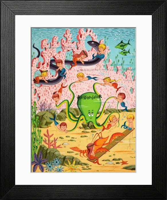 Framed Print : Mermaid folk Framed Print : Mermaid folk
