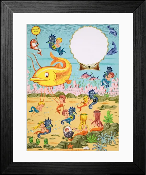 Framed Print : Mermaid folk Framed Print : Mermaid folk
