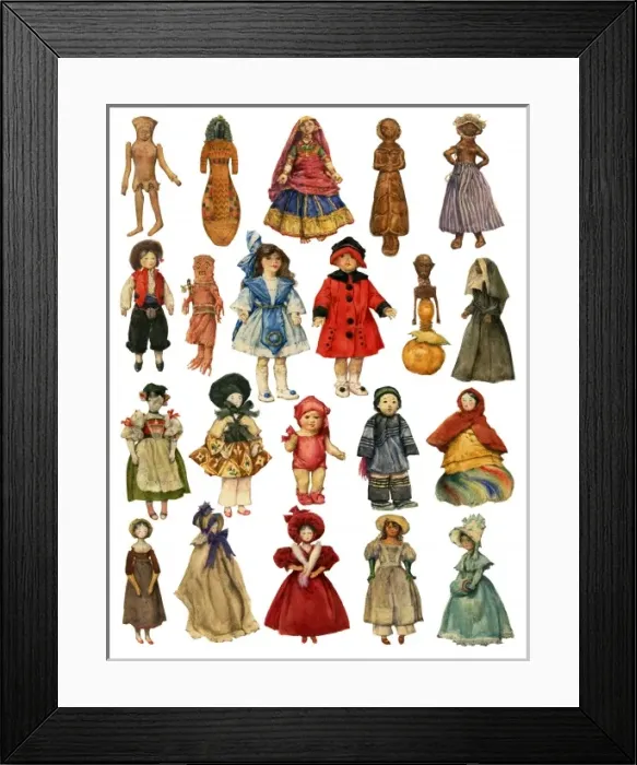 Framed Print : Assorted dolls Framed Print : Assorted dolls