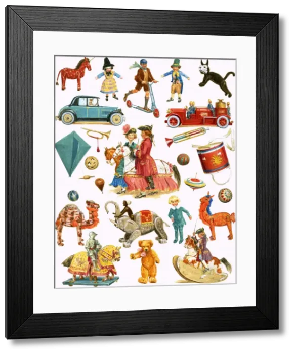 Framed Print : Childrens Toys Framed Print : Childrens Toys
