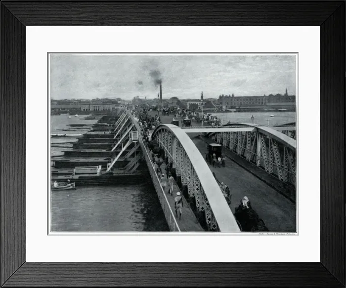 Framed Print : The Hooghly Bridge, Calcutta Framed Print : The Hooghly Bridge, Calcutta