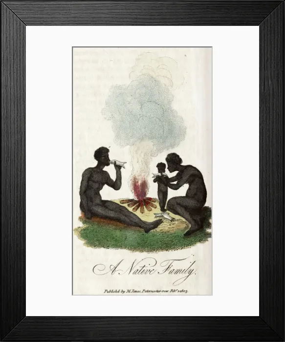 Framed Print : A native family Framed Print : A native family