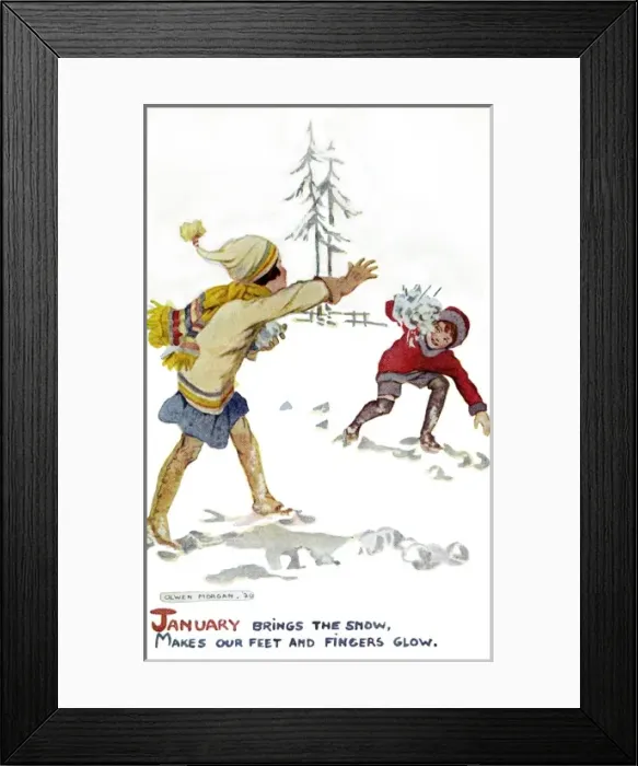 Framed Print : Months of the Year. January Framed Print : Months of the Year. January