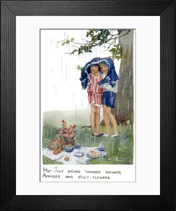 Framed Print : Months of the Year. July Framed Print : Months of the Year. July