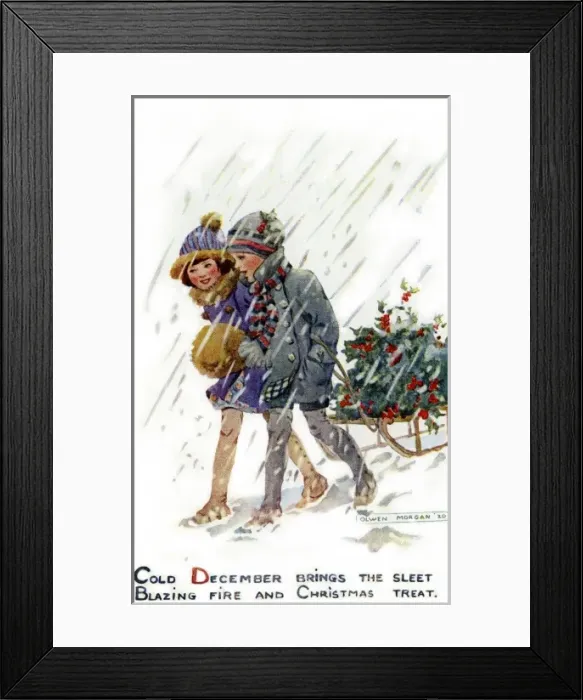 Framed Print : Months of the Year. December Framed Print : Months of the Year. December