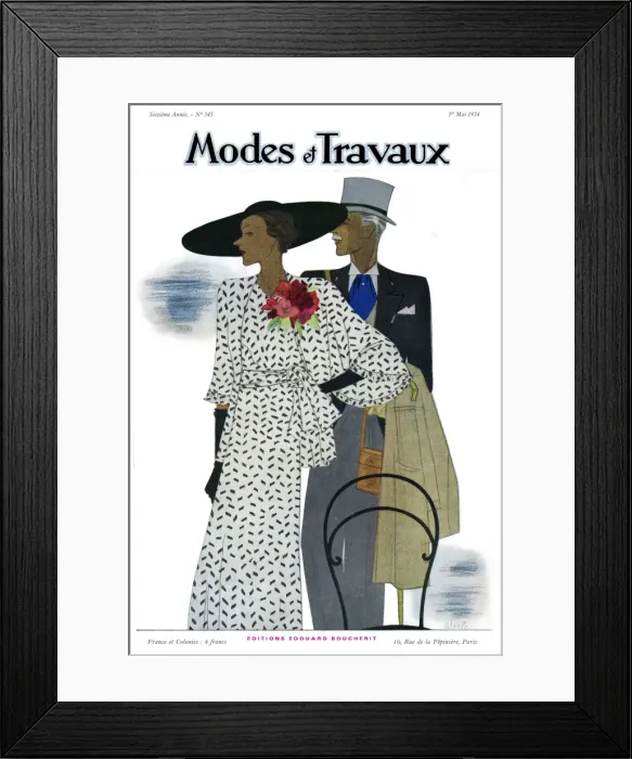 Framed Print : Modes et Travaux 1934 Framed Print : Modes et Travaux 1934