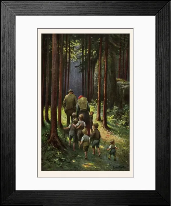 Framed Print : Tom Thumb. A poor basket-maker had seven boys Framed Print : Tom Thumb. A poor basket-maker had seven boys