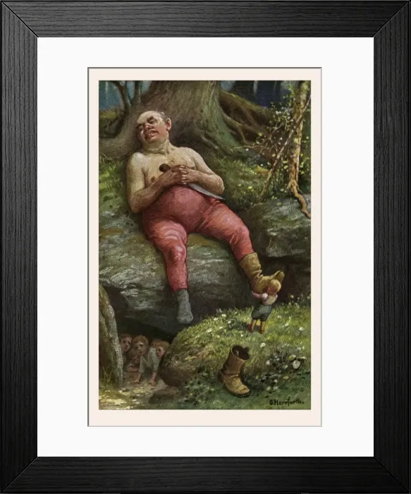 Framed Print : Tom Thumb. The wife of the ogre was good Framed Print : Tom Thumb. The wife of the ogre was good