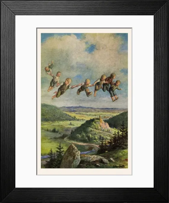 Framed Print : Tom Thumb. Father and mother were sitting sadly at Father Framed Print : Tom Thumb. Father and mother were sitting sadly at Father