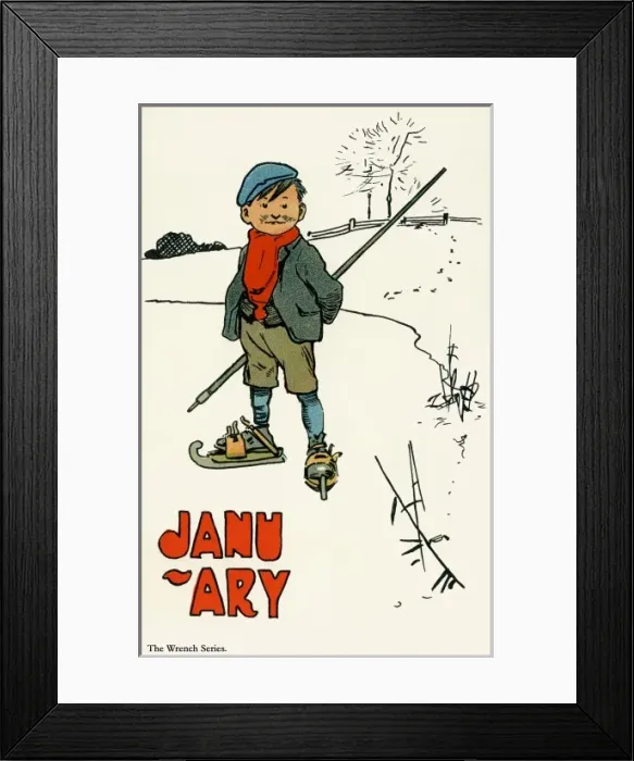 Framed Print : Months of the Year - January Framed Print : Months of the Year - January