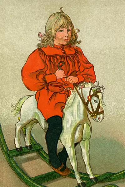 Child on a rocking horse
