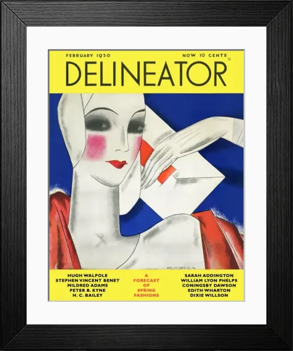 Framed Print : Delineator cover February 1930 Framed Print : Delineator cover February 1930