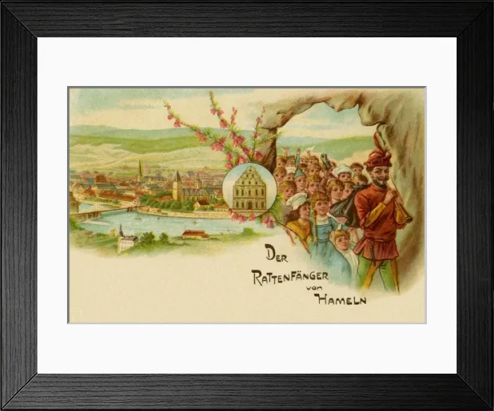Framed Print : The Pied Piper of Hamelin Framed Print : The Pied Piper of Hamelin