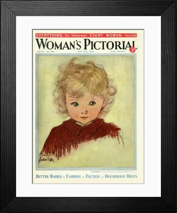 Framed Print : Womans Pictorial cover Framed Print : Womans Pictorial cover