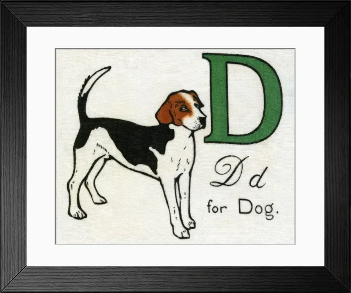 Framed Print : D for Dog. From a Deans Rag Book entitled Kiddiewiddies ABC Date: 1920 Framed Print : D for Dog. From a Deans Rag Book entitled Kiddiewiddies ABC Date: 1920