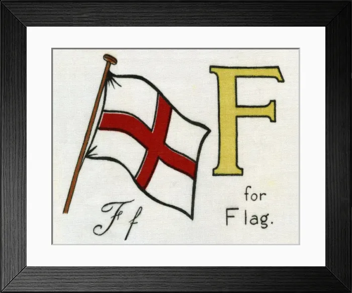 Framed Print : F for Flag Framed Print : F for Flag