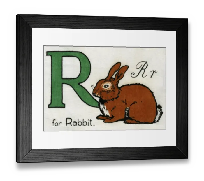 Framed Print : R for Rabbit Framed Print : R for Rabbit