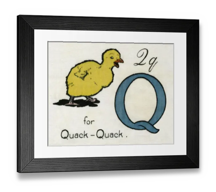Framed Print : Q for Quack Quack Framed Print : Q for Quack Quack