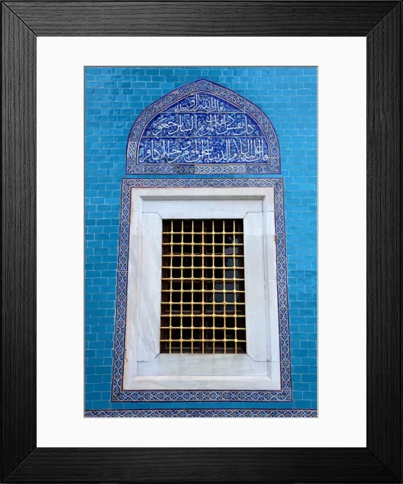 Framed Print : A window of The Green Tomb in Bursa, Turkey Framed Print : A window of The Green Tomb in Bursa, Turkey