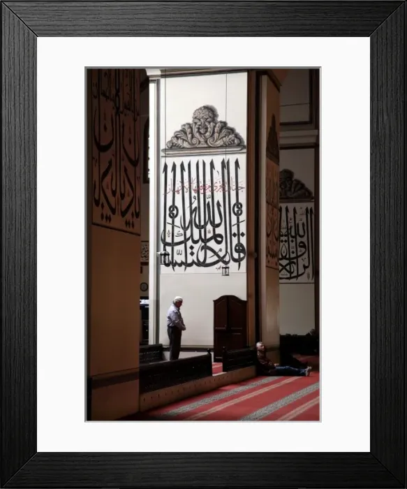 Framed Print : Inside of the Grand Mosque - Ulu Cami in Bursa, Turkey Framed Print : Inside of the Grand Mosque - Ulu Cami in Bursa, Turkey