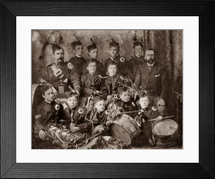 Framed Print : Pipe Band at Dumfries Industrial School Framed Print : Pipe Band at Dumfries Industrial School