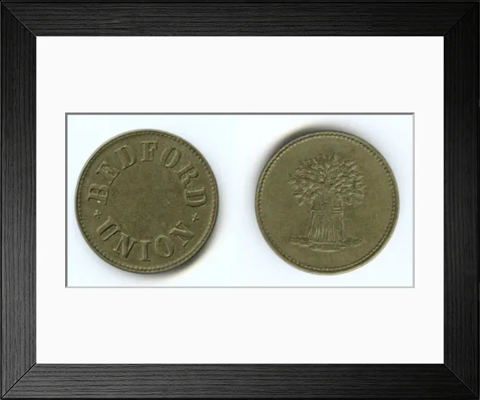 Framed Print : Bedford Union Bread Token Framed Print : Bedford Union Bread Token