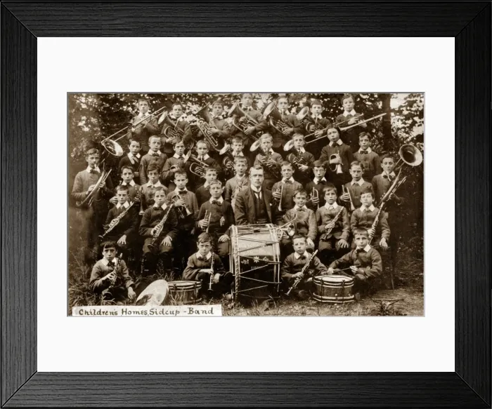 Framed Print : Boys Band at Greenwich Union Cottage Homes, Lamorbey, Sidcu Framed Print : Boys Band at Greenwich Union Cottage Homes, Lamorbey, Sidcu