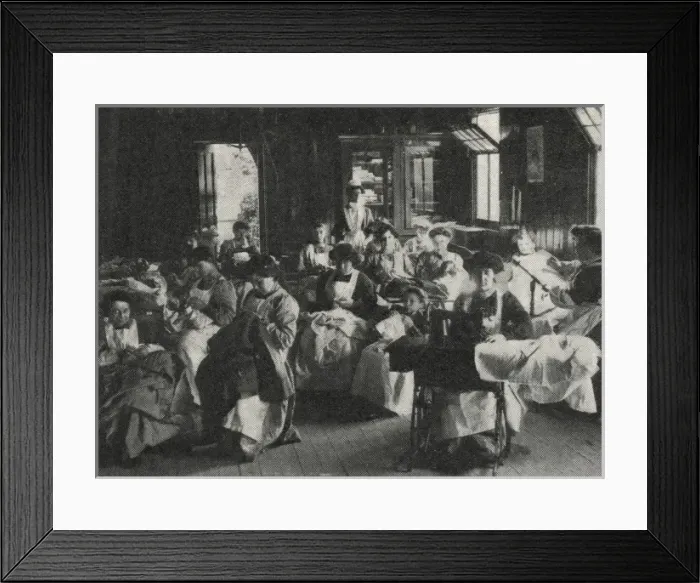 Framed Print : Ragged School Union - Dressmakers at Spitalfields Framed Print : Ragged School Union - Dressmakers at Spitalfields
