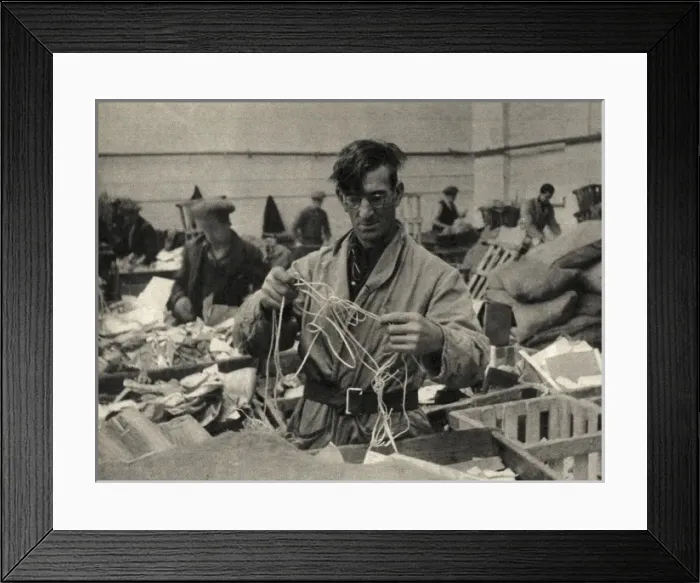 Framed Print : Salvation Army Elevator - Sorting Paper and String Framed Print : Salvation Army Elevator - Sorting Paper and String