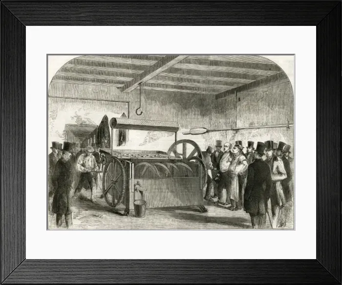Framed Print : Bread-making machine, St Marylebone workhouse Framed Print : Bread-making machine, St Marylebone workhouse