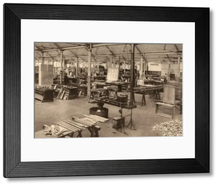 Framed Print : Furniture workshop at Merxplas Labour Colony, Belgium Framed Print : Furniture workshop at Merxplas Labour Colony, Belgium