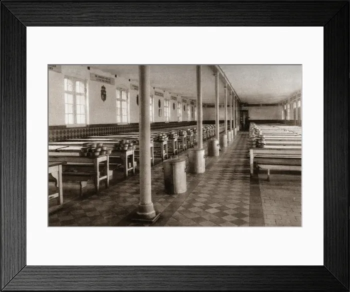 Framed Print : Refectory at Merxplas Labour Colony, Belgium Framed Print : Refectory at Merxplas Labour Colony, Belgium