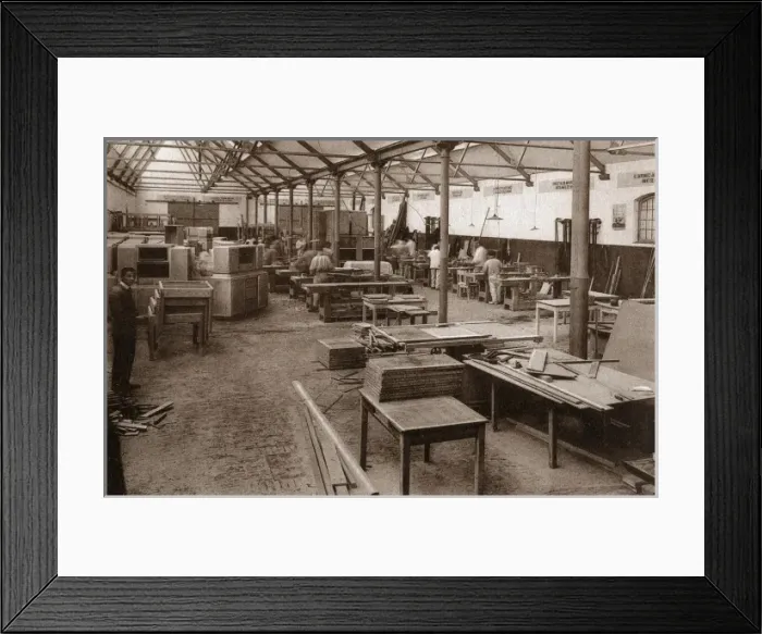 Framed Print : Making Furniture at Merxplas Labour Colony, Belgium Framed Print : Making Furniture at Merxplas Labour Colony, Belgium