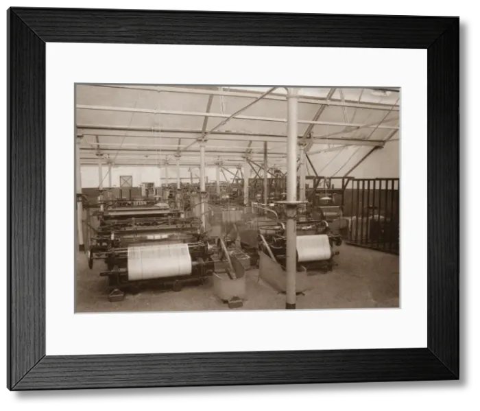 Framed Print : Machine Weaving at Merxplas Labour Colony, Belgium Framed Print : Machine Weaving at Merxplas Labour Colony, Belgium