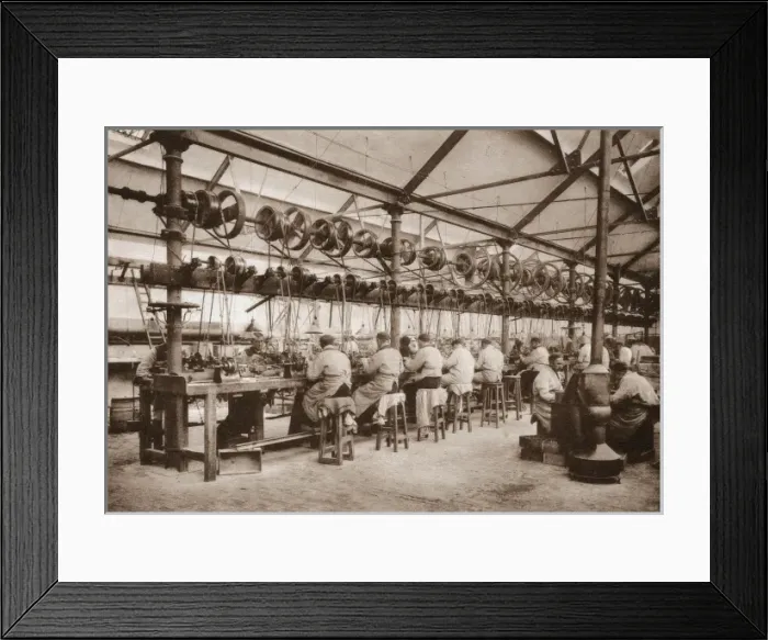 Framed Print : Pearl Button Making at Merxplas Labour Colony, Belgium Framed Print : Pearl Button Making at Merxplas Labour Colony, Belgium