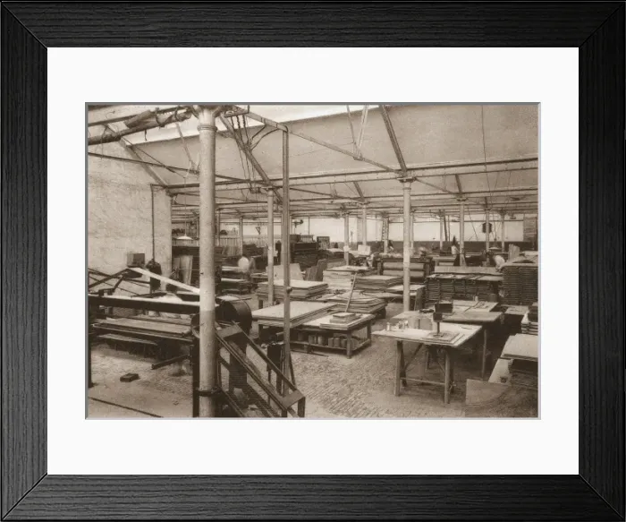Framed Print : Plywood Manufacture at Merxplas Labour Colony, Belgium Framed Print : Plywood Manufacture at Merxplas Labour Colony, Belgium