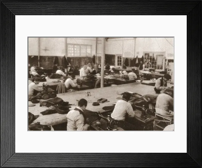 Framed Print : Tailoring Workshop at Merxplas Labour Colony, Belgium Framed Print : Tailoring Workshop at Merxplas Labour Colony, Belgium