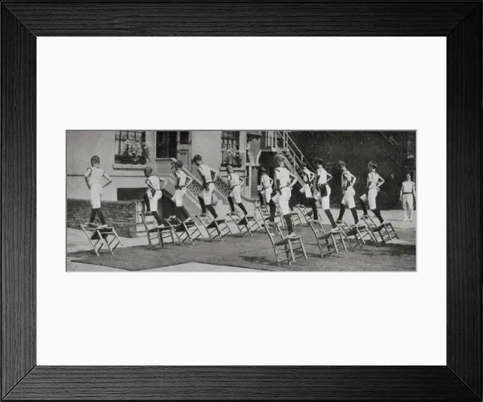 Framed Print : Regents Park Industrial School - Chair Drill Framed Print : Regents Park Industrial School - Chair Drill