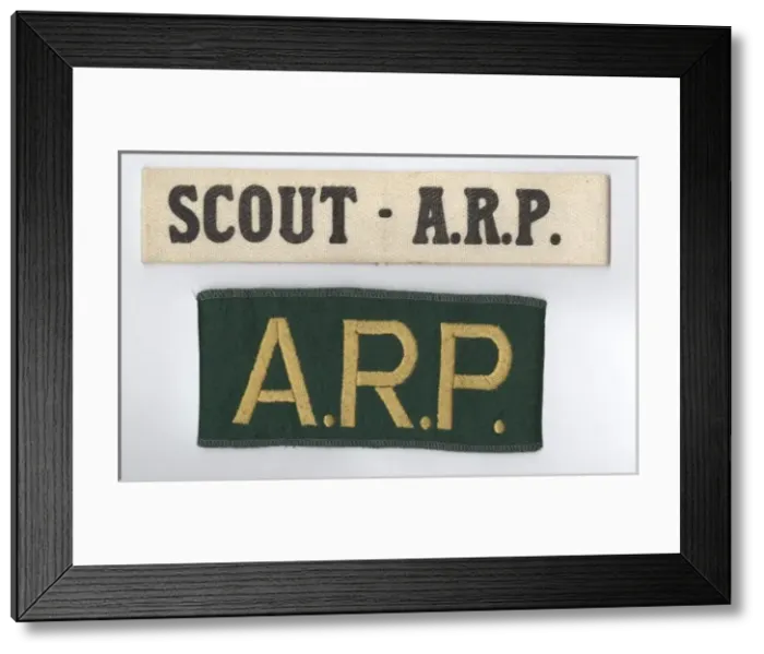 Framed Print : Scout ARP armbands Framed Print : Scout ARP armbands