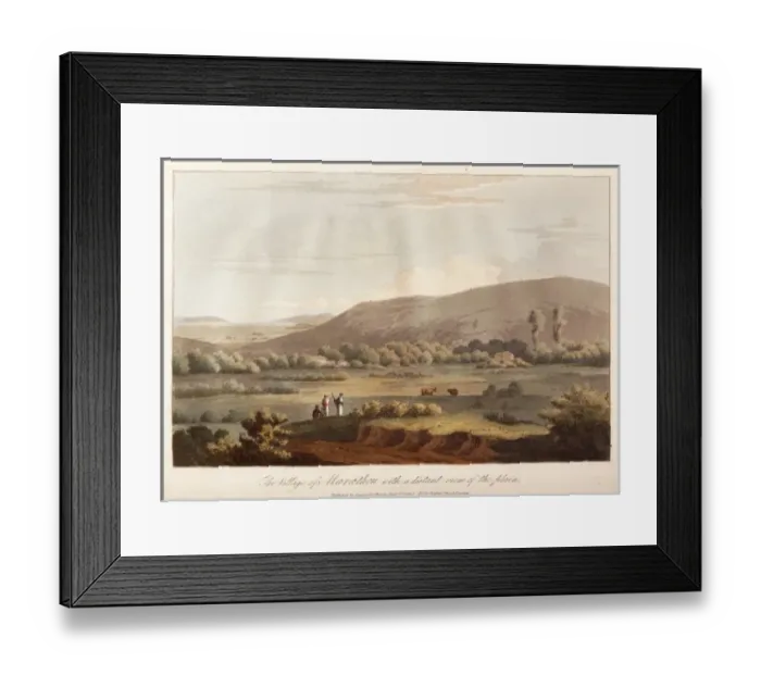 Framed Print : Village of Marathon and plains Framed Print : Village of Marathon and plains