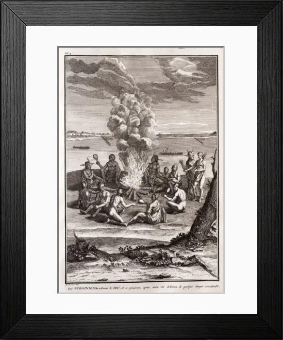 Framed Print : Native American worship in Virginia Framed Print : Native American worship in Virginia
