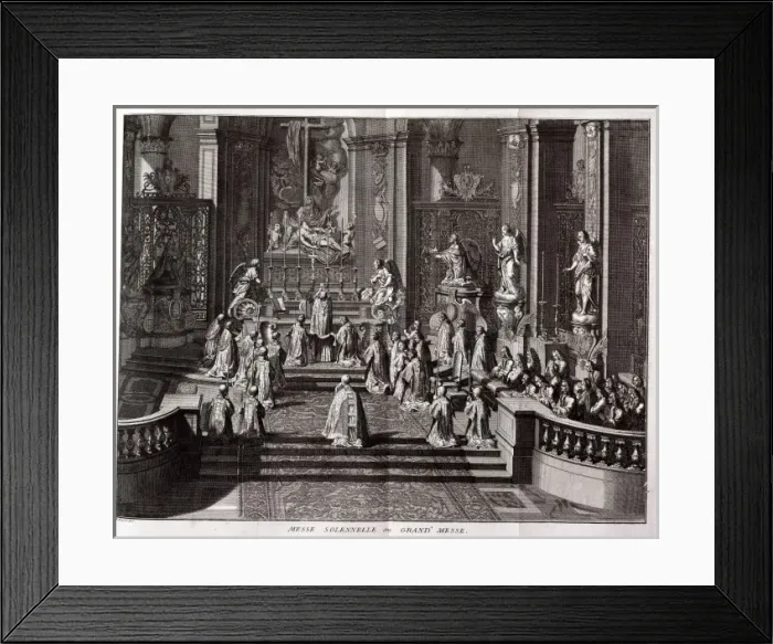 Framed Print : High Mass. From: Histoire gnrale des crmonies Framed Print : High Mass. From: Histoire gnrale des crmonies