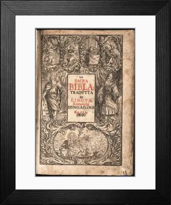 Framed Print : Illustrated woodcut title page, printed in red and black. Co Framed Print : Illustrated woodcut title page, printed in red and black. Co