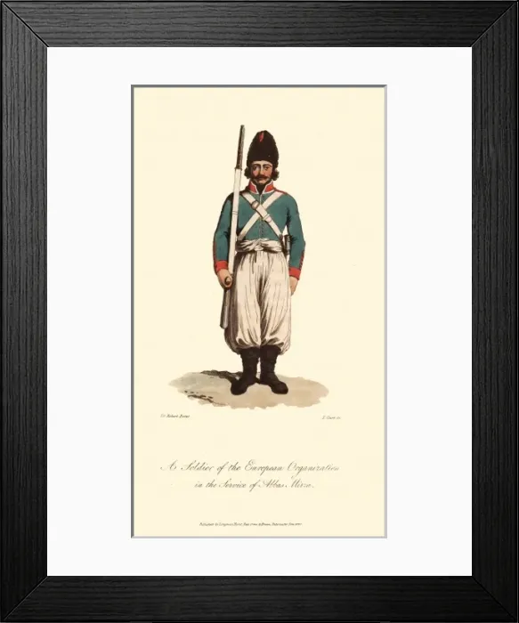 Framed Print : A soldier in the European organization in the service of Abb Framed Print : A soldier in the European organization in the service of Abb