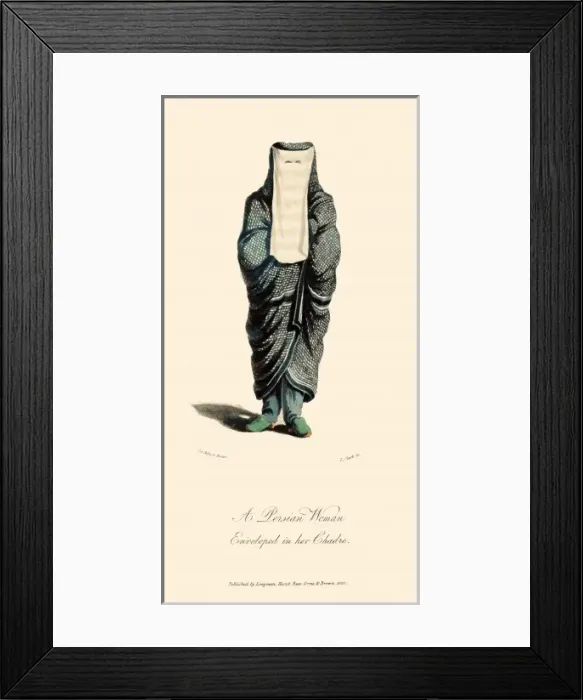 Framed Print : A Persian woman enveloped in her chadre Framed Print : A Persian woman enveloped in her chadre