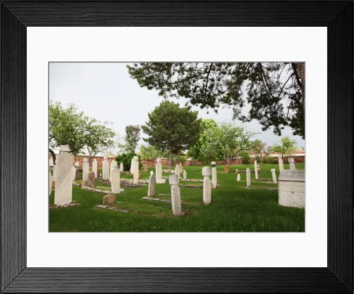 Framed Print : The Graveyard next to Balim Sultan Tomb Framed Print : The Graveyard next to Balim Sultan Tomb
