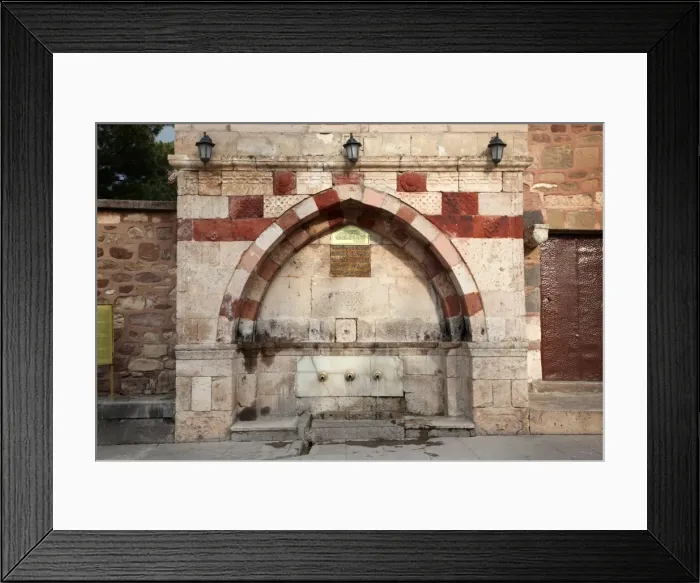 Framed Print : Fountain. The fountain of the Three (Ucler Cesmesi) in the first courtyard Framed Print : Fountain. The fountain of the Three (Ucler Cesmesi) in the first courtyard