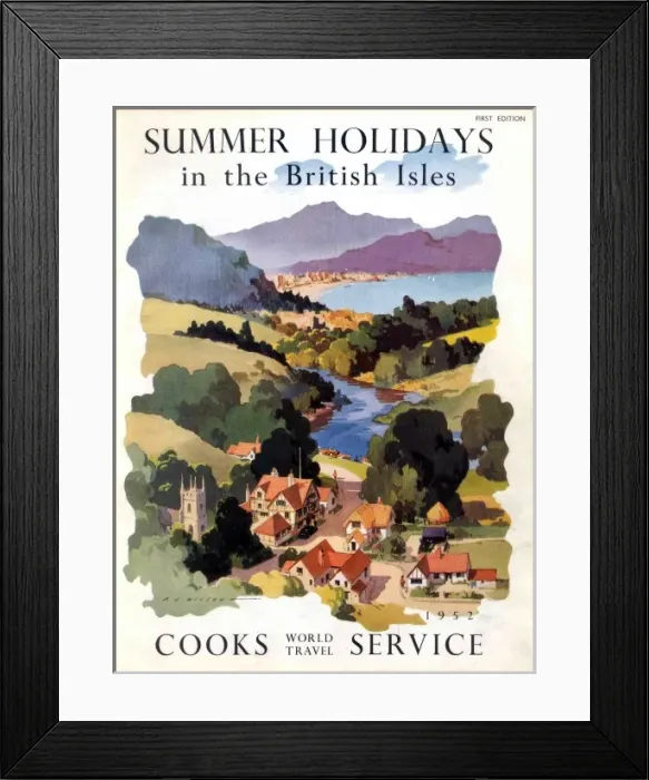 Framed Print : Summer Holidays in the British Isles Framed Print : Summer Holidays in the British Isles