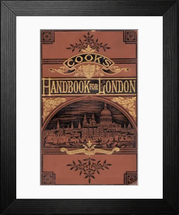 Framed Print : London. Thomas Cook Guidebook Cover - London. Date: 1893 Framed Print : London. Thomas Cook Guidebook Cover - London. Date: 1893
